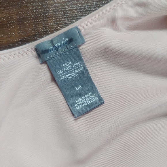 Aerie Rings One Piece Swimsuit Blush Size Large Long - Picture 9 of 11